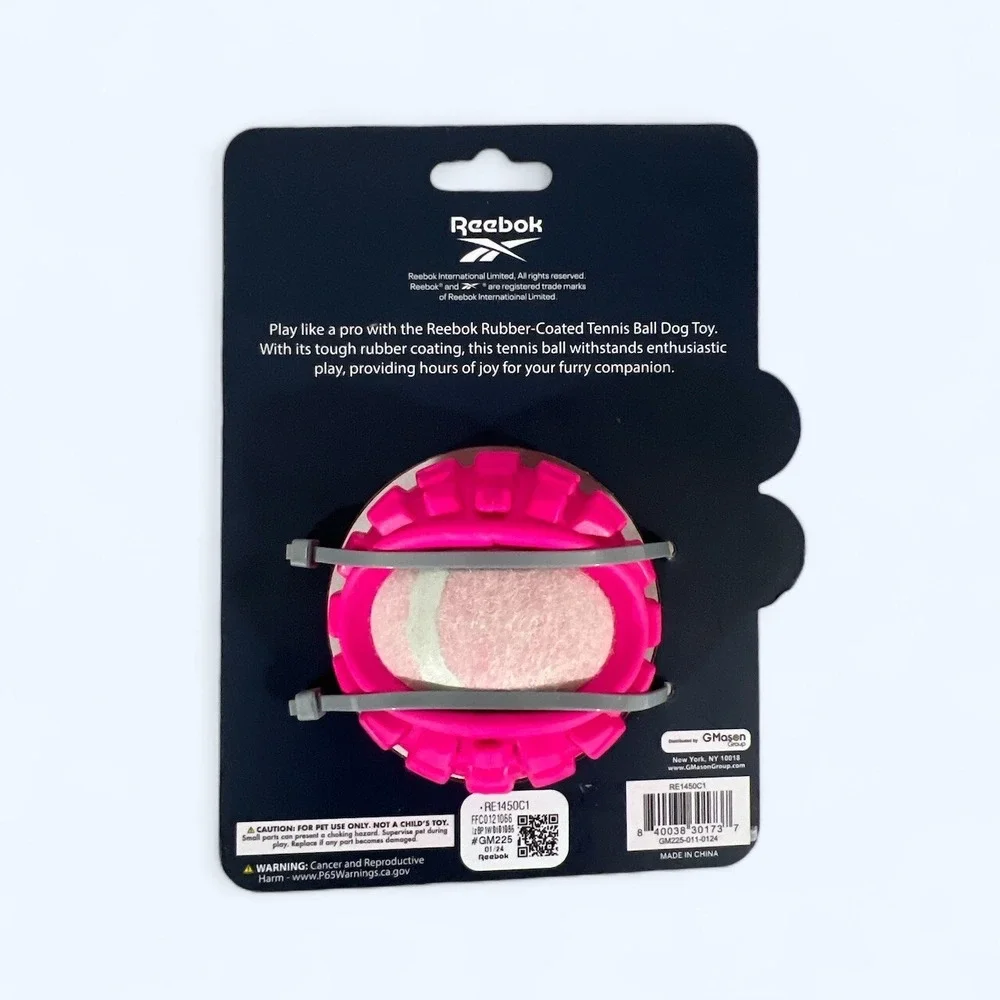 Reebok Dog Toy Rubber Encased Tennis Ball Pink NEW!!!